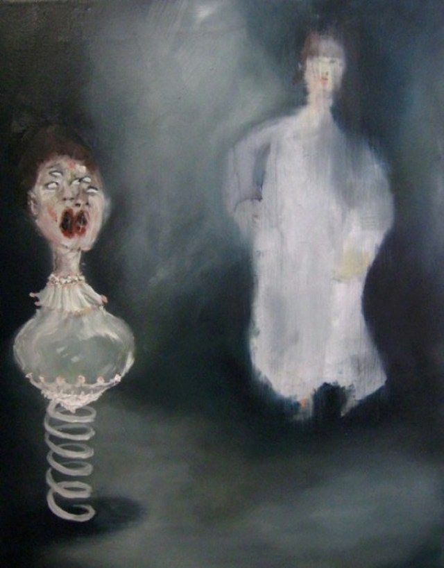2009-Malerei-Angst-5-Sprungfeder-Geist-Schreien-Luisa-Pohlmann-Kunst-Berlin