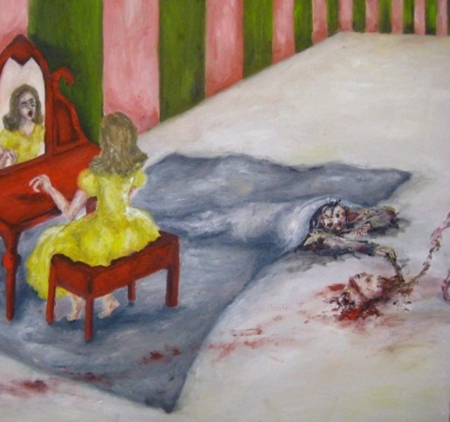 2009-Malerei-Angst-8-Blut-Kopf-Teppich-Luisa-Pohlmann-Kunst-Berlin