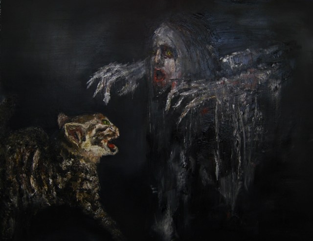 2009-Malerei-Angst-9-Geist-Katze-Luisa-Pohlmann-Kunst-Berlin