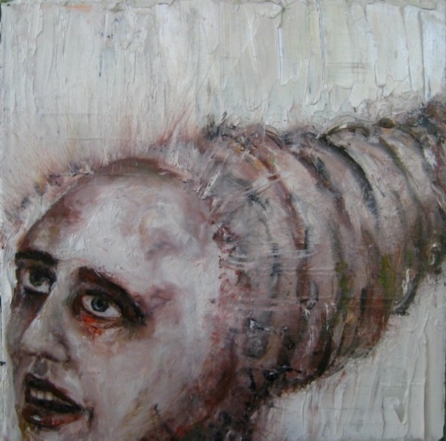 2010-Malerei-Schmerz-13-Raupe-wurm-Luisa-Pohlmann-Kunst-Berlin