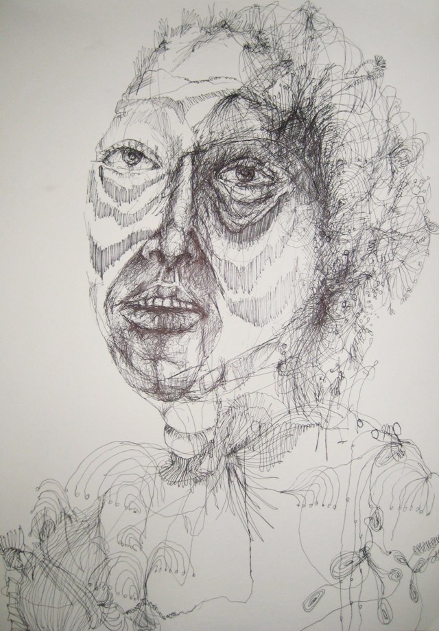2010-Zeichnung-Schmerz-12-indianerin-Luisa-Pohlmann-Kunst-Berlin