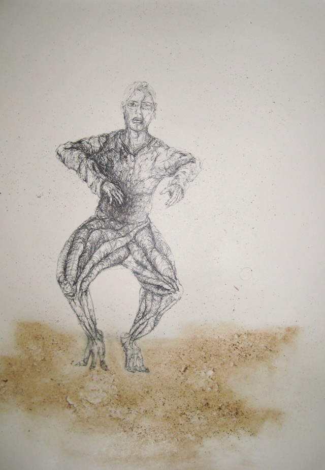 2010-Zeichnung-Schmerz-20-huepfen-tier-mensch-Luisa-Pohlmann-Kunst-Berlin