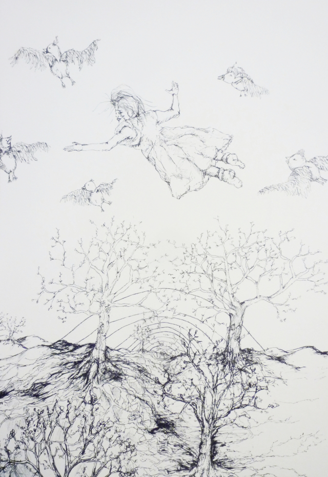 2013-Zeichnung-Freiheit-21-vögel-fliegen-bäume-Luisa-Pohlmann-Kunst-Berlin